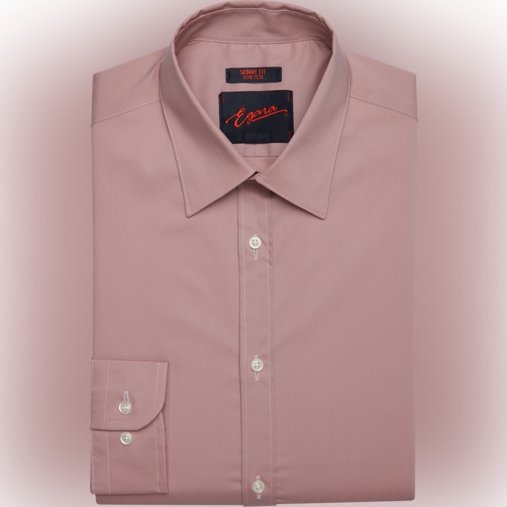 Egara Men’s Skinny Fit Solid Dress Shirt 15.5 34/35